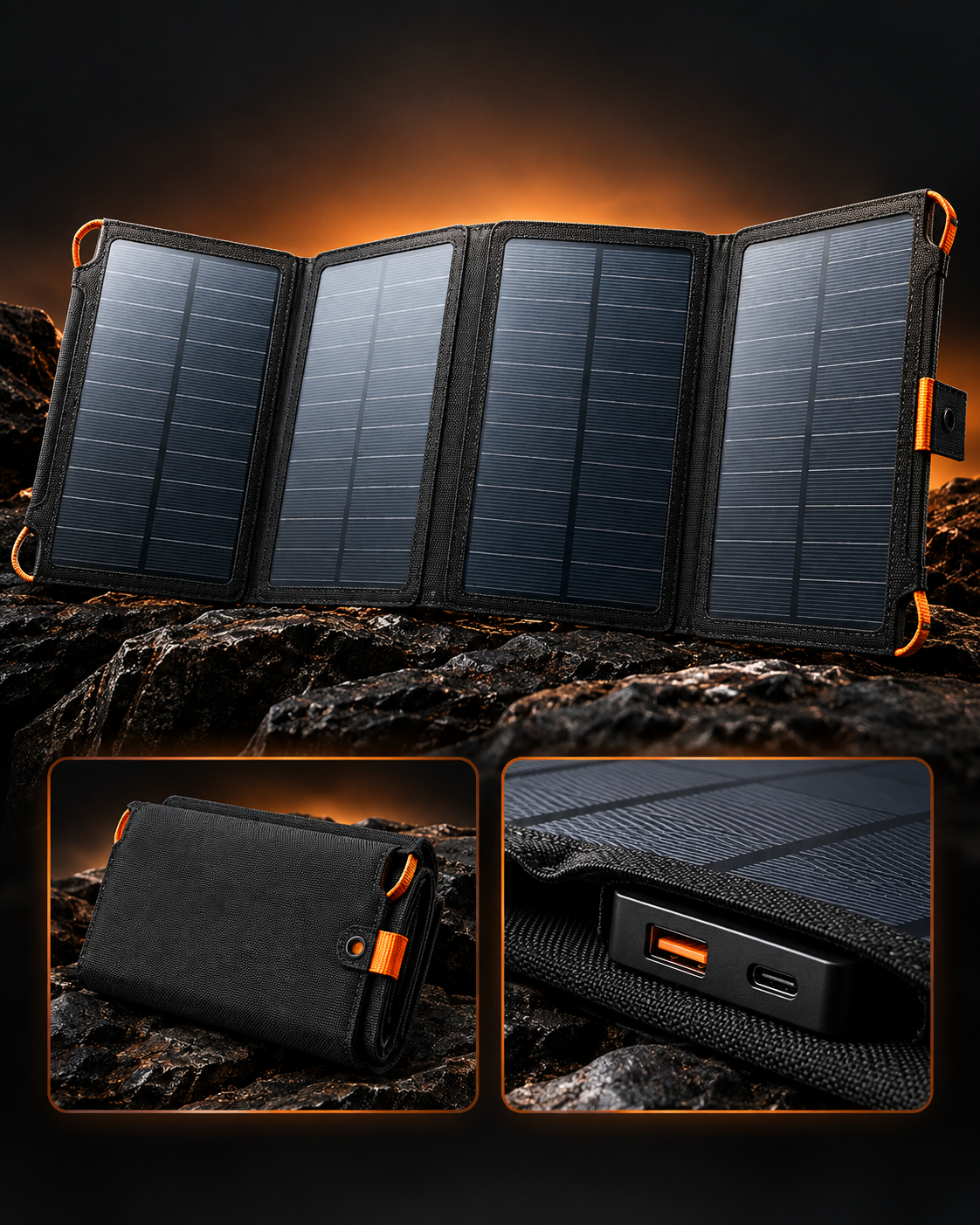 CampCore Wasserdichte Solar Powerbank