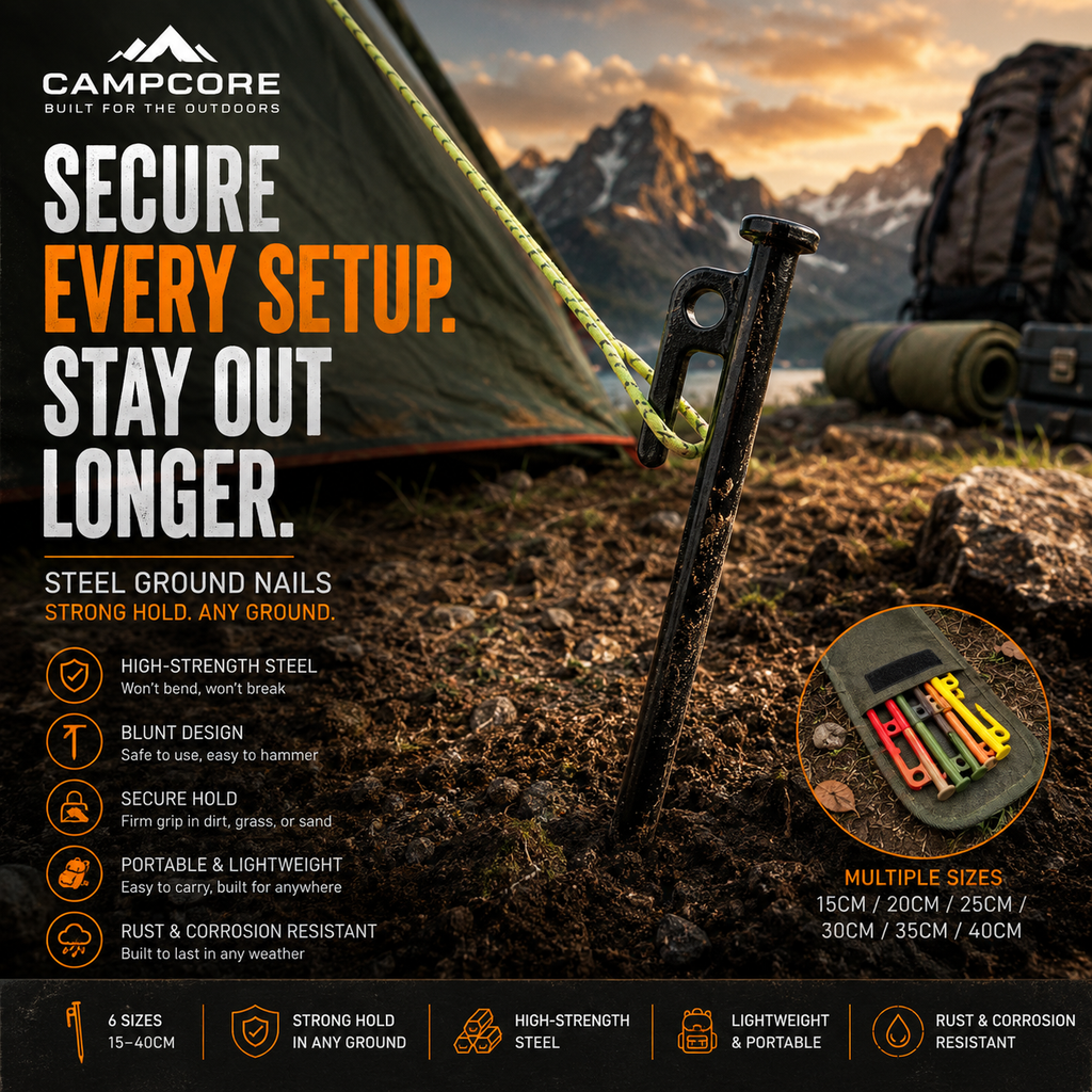 CampCore Stahl-Zeltheringe