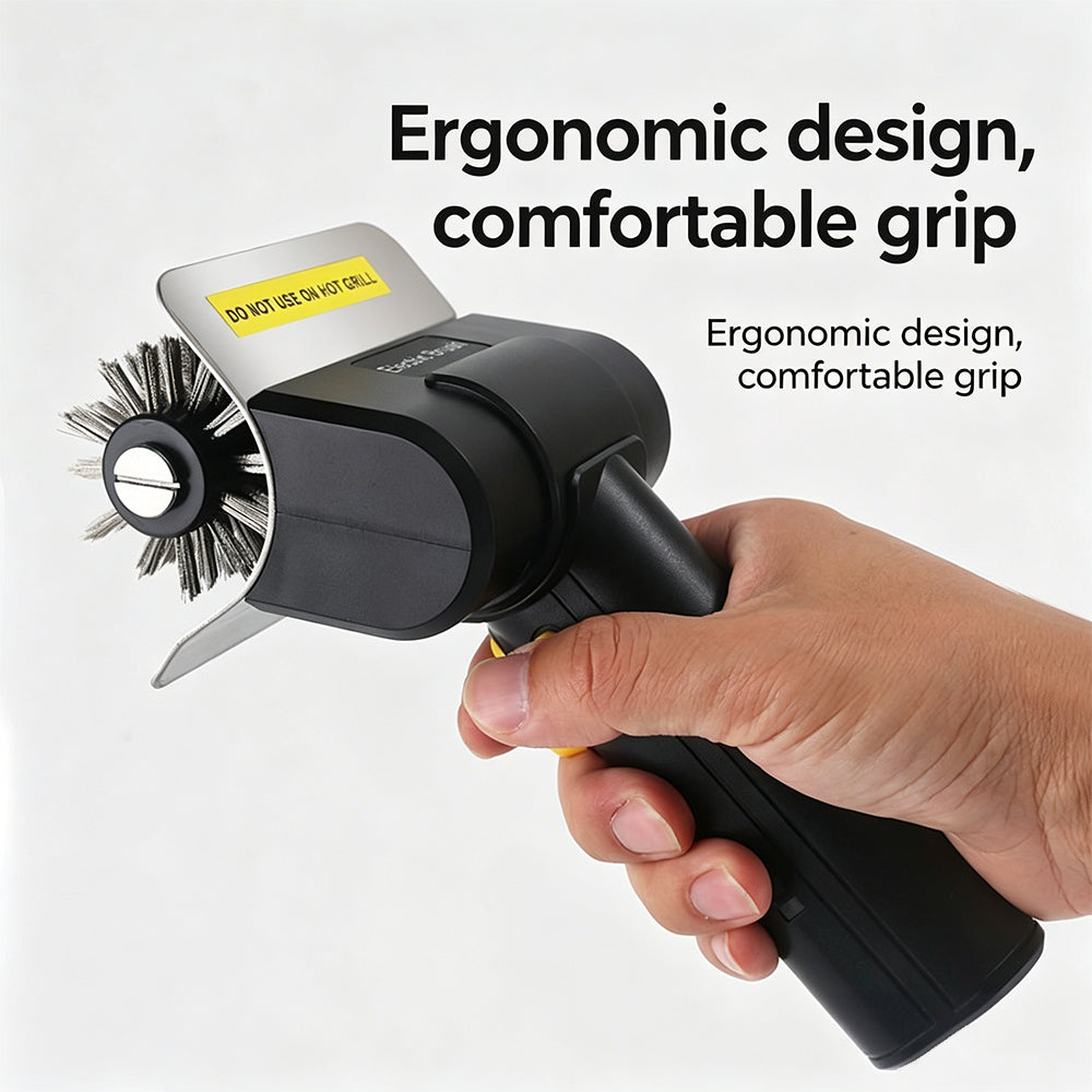 Cordless Electric Grill Cleaning Brush – Stainless Steel, 2000mAh
